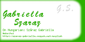 gabriella szaraz business card