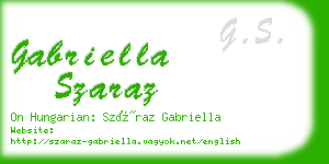 gabriella szaraz business card